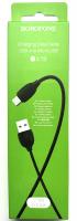 USB кабель BOROFONE BX19 Benefit MicroUSB, 2.4A, 1м, PVC (черный)_0